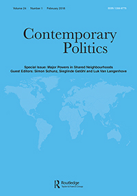 Cover image for Contemporary Politics, Volume 24, Issue 1, 2018