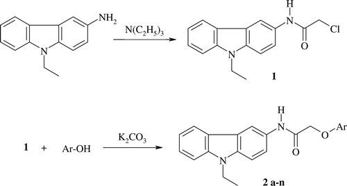 Scheme 1.  The synthetic protocol of the compounds (2a-n).