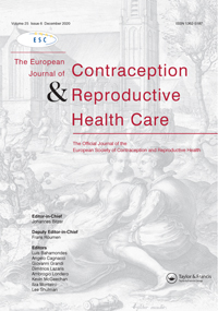 Cover image for The European Journal of Contraception & Reproductive Health Care, Volume 25, Issue 6, 2020