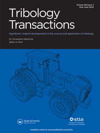 Cover image for Tribology Transactions, Volume 65, Issue 3, 2022