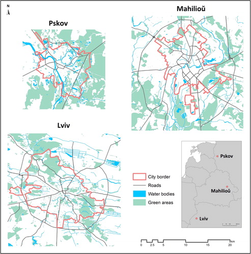 Figure 1. Case study areas.