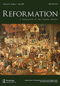 Cover image for Reformation, Volume 23, Issue 1, 2018