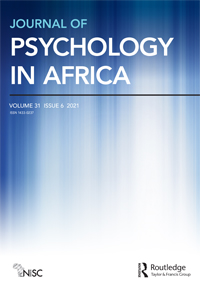 Cover image for Journal of Psychology in Africa, Volume 31, Issue 6, 2021