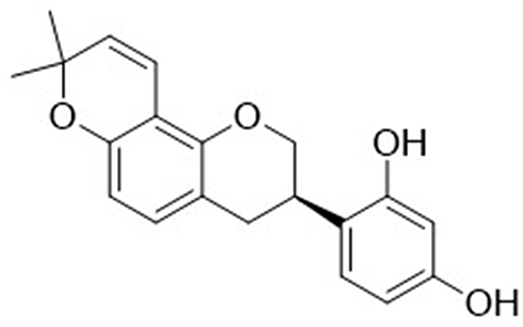 Figure 1 The chemical structure of glabridin.