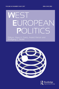 Cover image for West European Politics, Volume 40, Issue 3, 2017