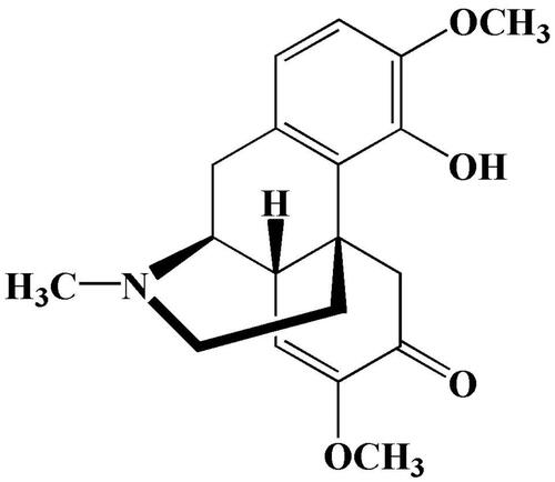 Figure 1. The chemical structure of Sinomenin (Garcia et al., 2016).