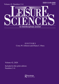Cover image for Leisure Sciences, Volume 42, Issue 5-6, 2020