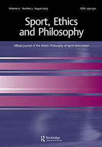 Cover image for Sport, Ethics and Philosophy, Volume 17, Issue 3, 2023