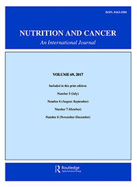 Cover image for Nutrition and Cancer, Volume 69, Issue 8, 2017