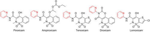 Figure 35 FDA-approved oxicam-class NSAIDs for musculoskeletal disorders, such as osteoarthritis and rheumatoid arthritis.