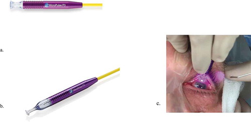 Figure 2. (a) The Generation 1 MicroPulse Probe. (b) The Generation 2 MicroPulse Probe. (c) The Generation 1 MicroPulse Probe in use