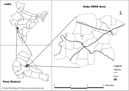 Fig. 2 Vadu health and demographic surveillance area in rural Pune district, India. Source: Vadu HDSS, KEM Hospital Research Center, Pune.