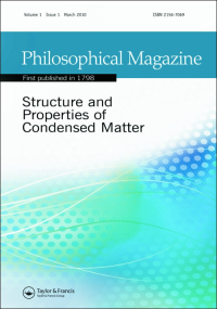Cover image for Philosophical Magazine, Volume 101, Issue 2, 2021