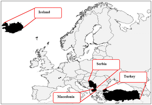 Figure 1. Map of Europe and the candidate countries. Source: http://www.worldatlasbook.com/europe/europe-blank-map.html