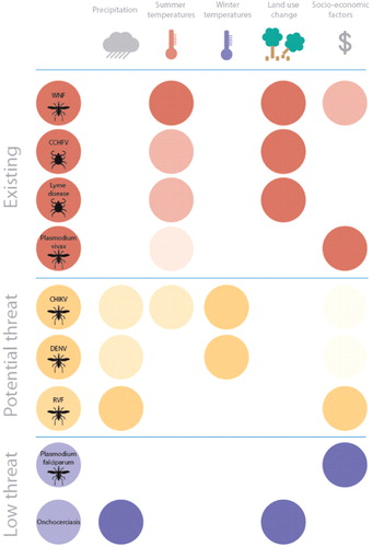 Figure 2. Risk factors affecting VBD transmission risk in the EU and EMME