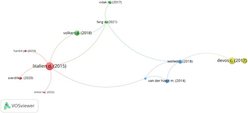 Figure 3. Bibliographic linkage of 40 publications on postgraduate attrition.