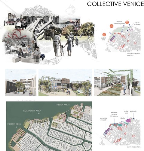 Figure 2. Self-constructed housing complexes with collective facilities, image and project by Ioana Bucuroiu, University of Liverpool, 2019