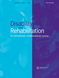 Cover image for Disability and Rehabilitation, Volume 44, Issue 5, 2022