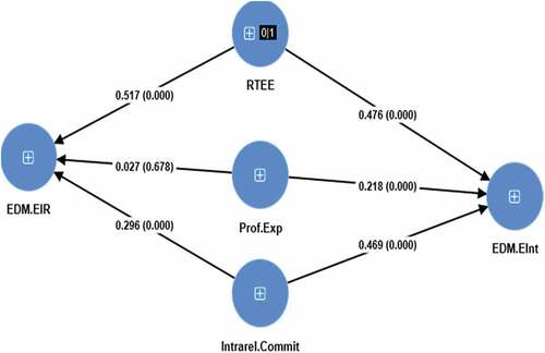 Figure 3. Intrarel.Commit, RTEE, ProfExp and EDM.