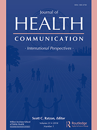 Cover image for Journal of Health Communication, Volume 23, Issue 1, 2018
