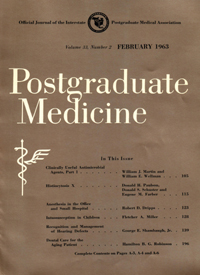 Cover image for Postgraduate Medicine, Volume 33, Issue 2, 1963