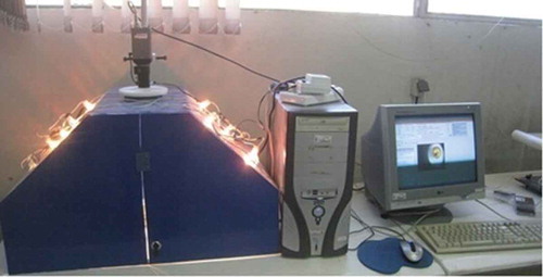 Figure 2. The constructed multispectral imaging system for acquiring images from the fruit.