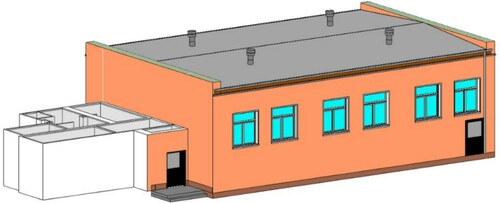 Figure 11. Complete model of Object B as viewed in Autodesk Revit.