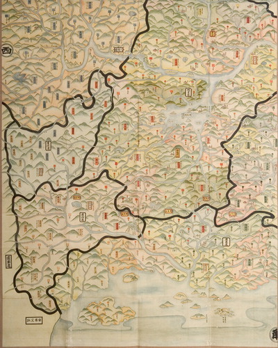 Figure 8. Map of China by S?kaku, 1691, the South-Western part of the huge whole map