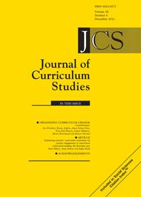 Cover image for Journal of Curriculum Studies, Volume 48, Issue 6, 2016