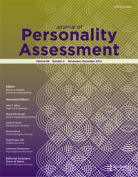 Cover image for Journal of Personality Assessment, Volume 98, Issue 6, 2016