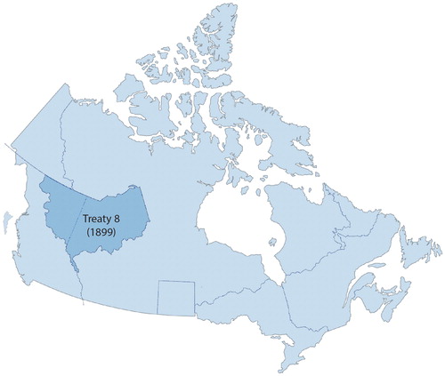 Figure 1 Treaty 8 land area (Centennial College Citation2020, 203).