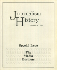 Cover image for Journalism History, Volume 18, Issue 1-4, 1992