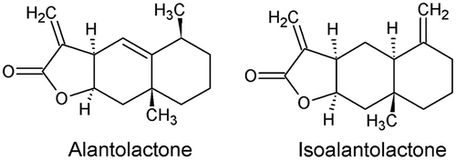 Figure 6. Structure of alantolactone and isoalantolactone.