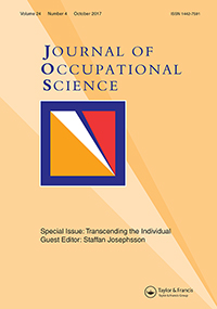 Cover image for Journal of Occupational Science, Volume 24, Issue 4, 2017