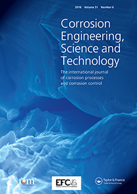 Cover image for Corrosion Engineering, Science and Technology, Volume 51, Issue 6, 2016