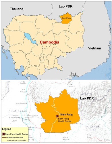 Figure 1. MORU’s research site, Siem Pang, north-eastern Cambodia.