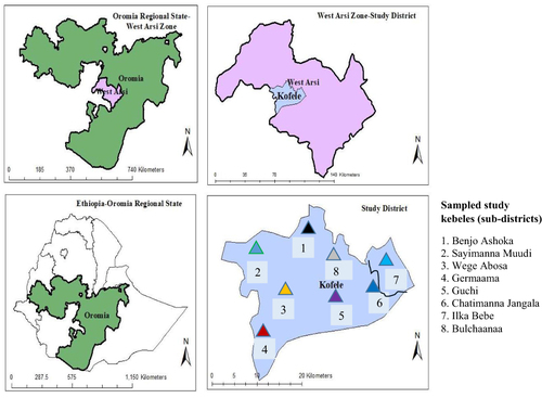 Figure 1 Map of Kofale District, West-Arsi Zone, Oromia Regional State, Ethiopia.