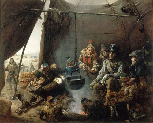 Figure 6. François-Auguste Biard, Le Duc d’Orleans recu dans un campement de Lapons, août 1795,1841. Oil on canvas, 132 × 163 cm. Reproduced with permission from Château de Versailles.