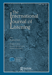 Cover image for International Journal of Listening, Volume 32, Issue 2, 2018