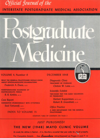 Cover image for Postgraduate Medicine, Volume 4, Issue 6, 1948
