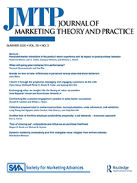 Cover image for Journal of Marketing Theory and Practice, Volume 28, Issue 3, 2020