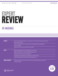 Cover image for Expert Review of Vaccines, Volume 15, Issue 7, 2016
