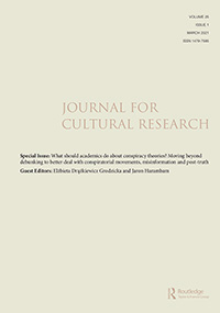 Cover image for Journal for Cultural Research, Volume 25, Issue 1, 2021