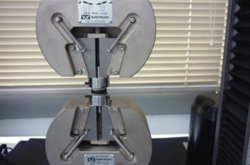 Figure 2. Adhesion strength test set-up.