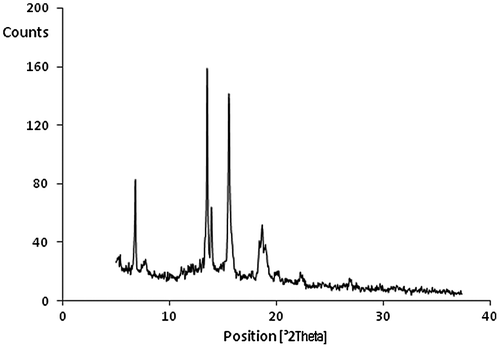 Figure 5. WAXD pattern of PPDA-polymer.