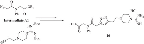 Scheme 4. General synthetic scheme of compound 16 [Citation34].