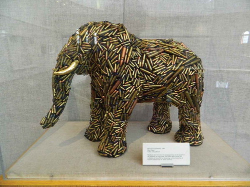 Figure 1. Bullet elephant sculpture commissioned by the Detroit Zoological Society (DZS). Photo courtesy of the DZS.