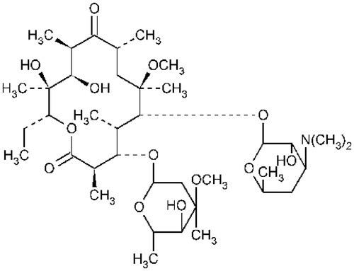 Figure 1. The chemical structure of clarithromycin.