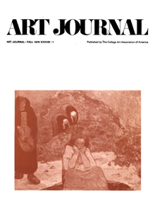 Cover image for Art Journal, Volume 38, Issue 1, 1978