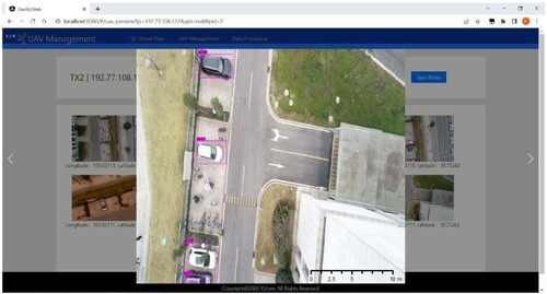 Figure 18. Fixed-point detection by the UAV at a height of 30 m.